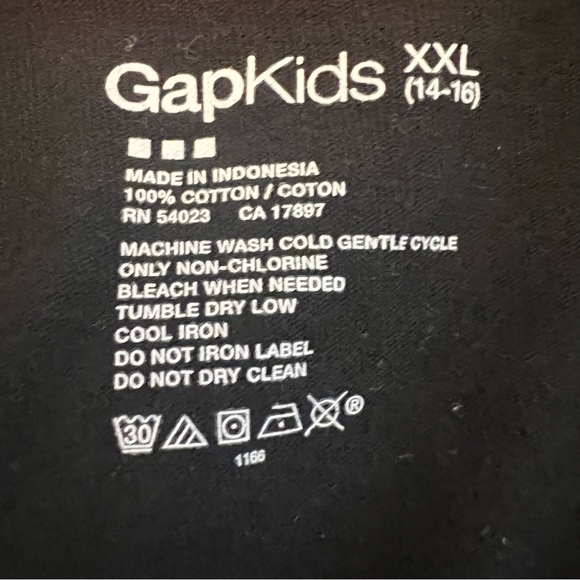 ✅ Gap Kids Black Grey Long Sleeve Layered T-Shirt XXL B6/11 - Picture 4 of 8
